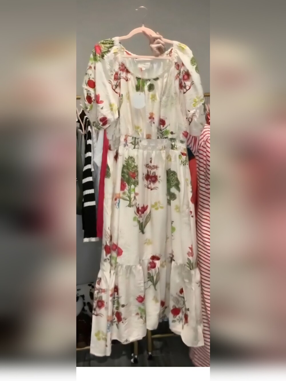 Umgee Floral Casual Dress with Ruffle Hem Size M